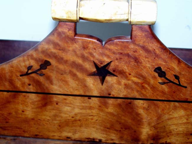 A 19th century Whale Ivory mounted inlaid Maple Cutlery Tray — image 4
